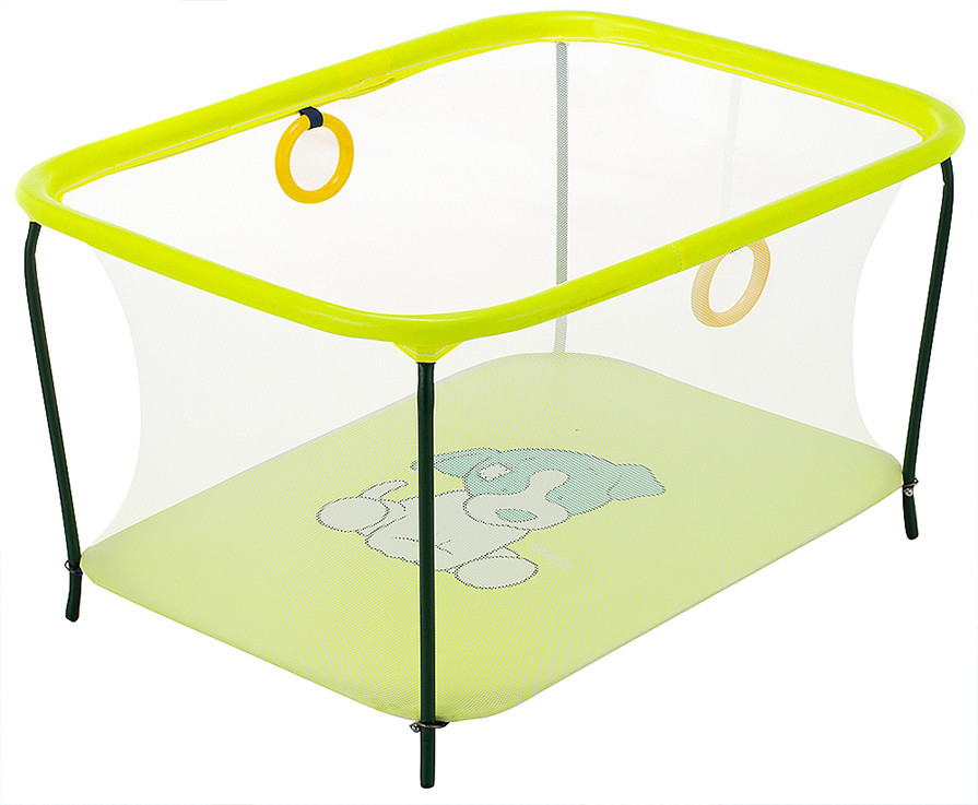 

Манеж детский игровой KinderBox люкс Желтый собачка с мелкой сеткой (R 5521)