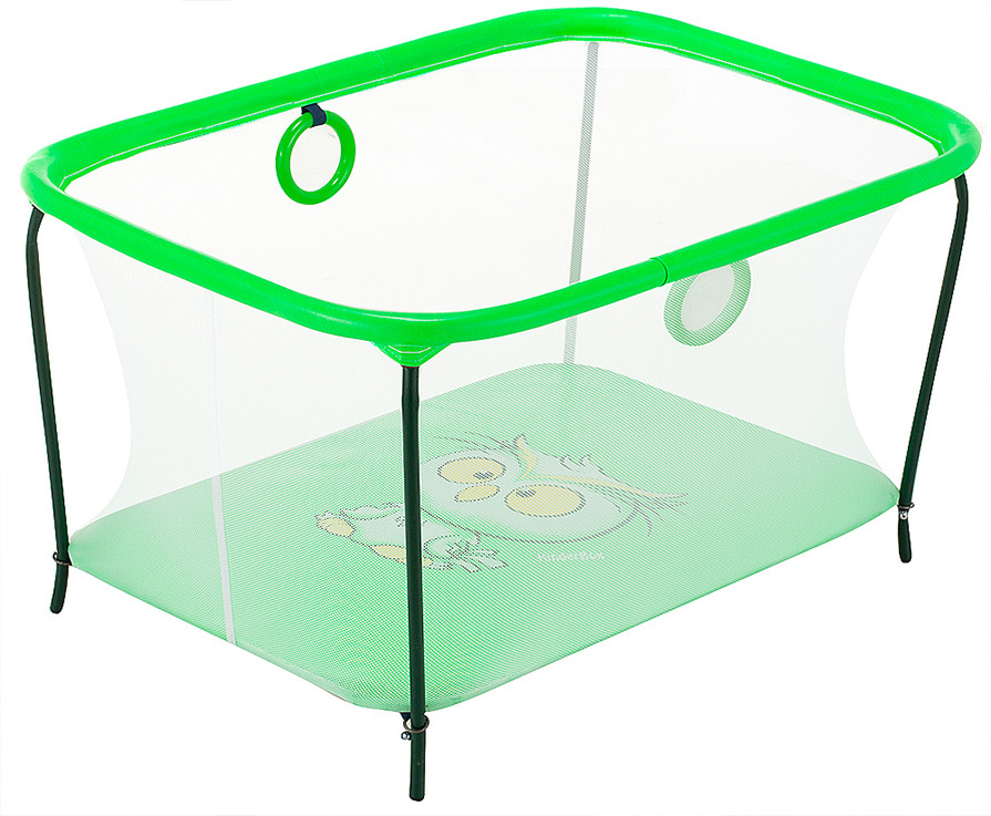 

Манеж детский игровой KinderBox люкс Салатовый сова с мелкой сеткой (R 56)