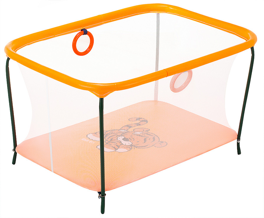 

Манеж детский игровой KinderBox люкс Оранжевый тигренок с мелкой сеткой (R 558)