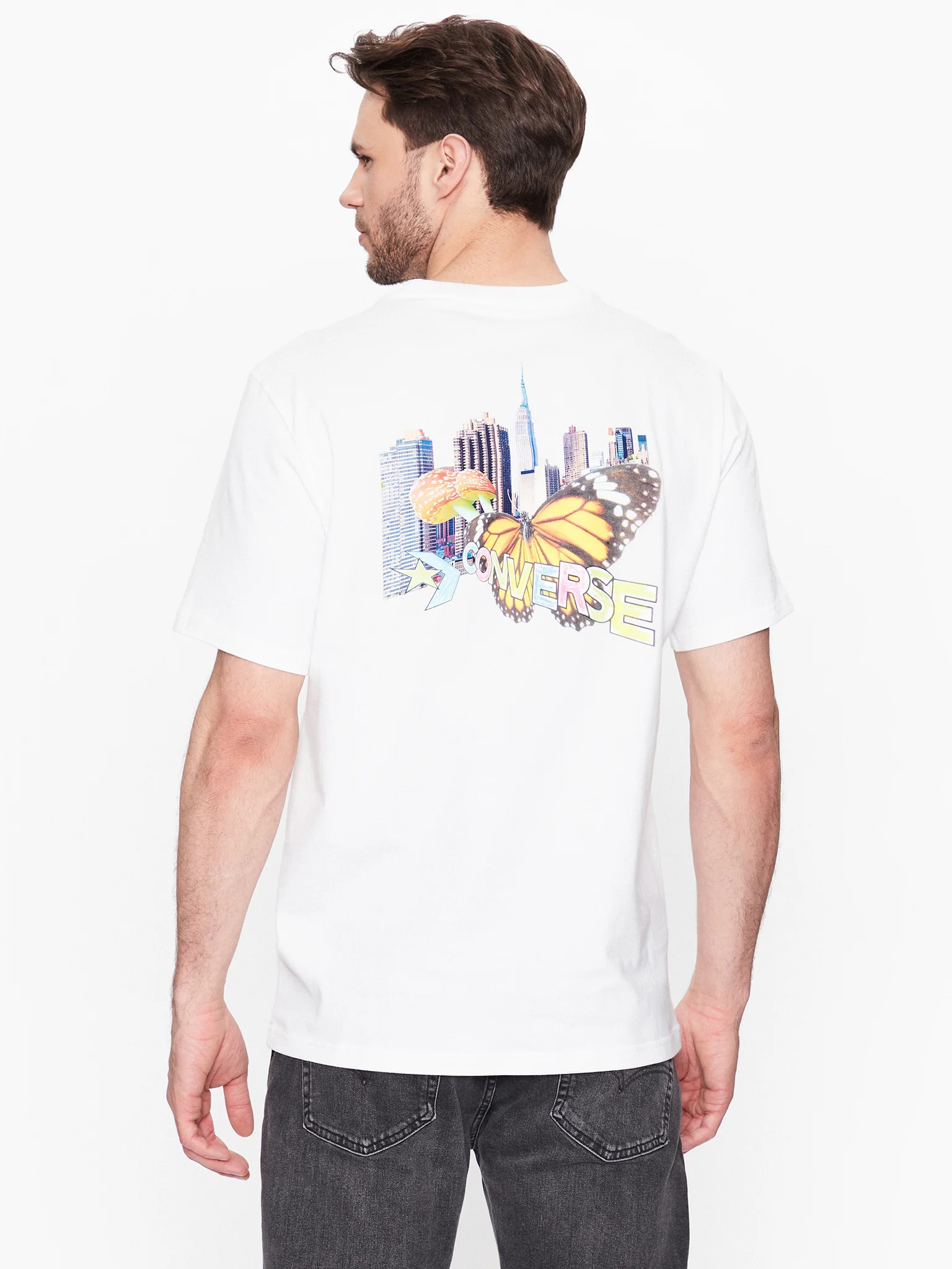 Акція на Футболка Converse City Butterfly Tee White 10024616-102 M від Rozetka