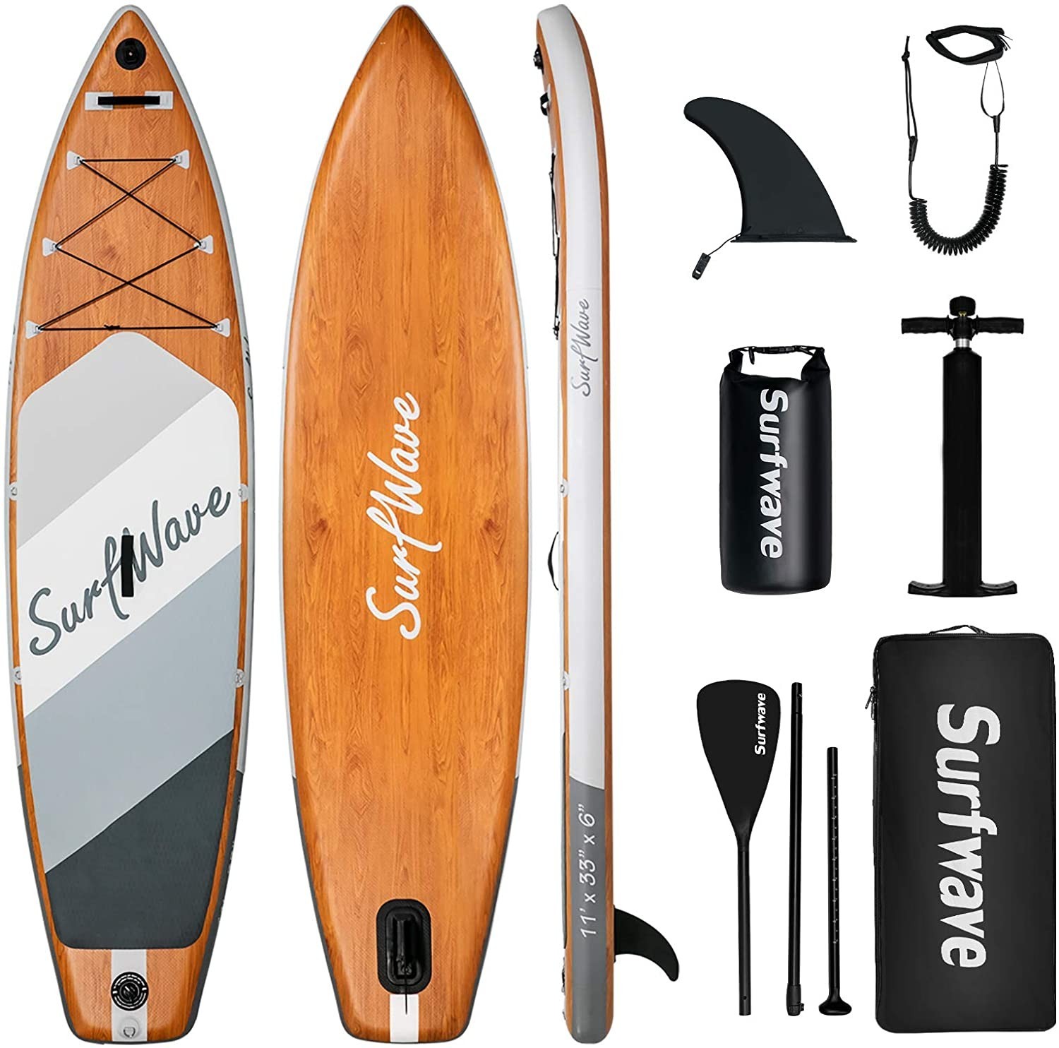 Надувная SUP доска сап борд 11 ft Surfwave Grey 11 Hiwo – низкие цены ...