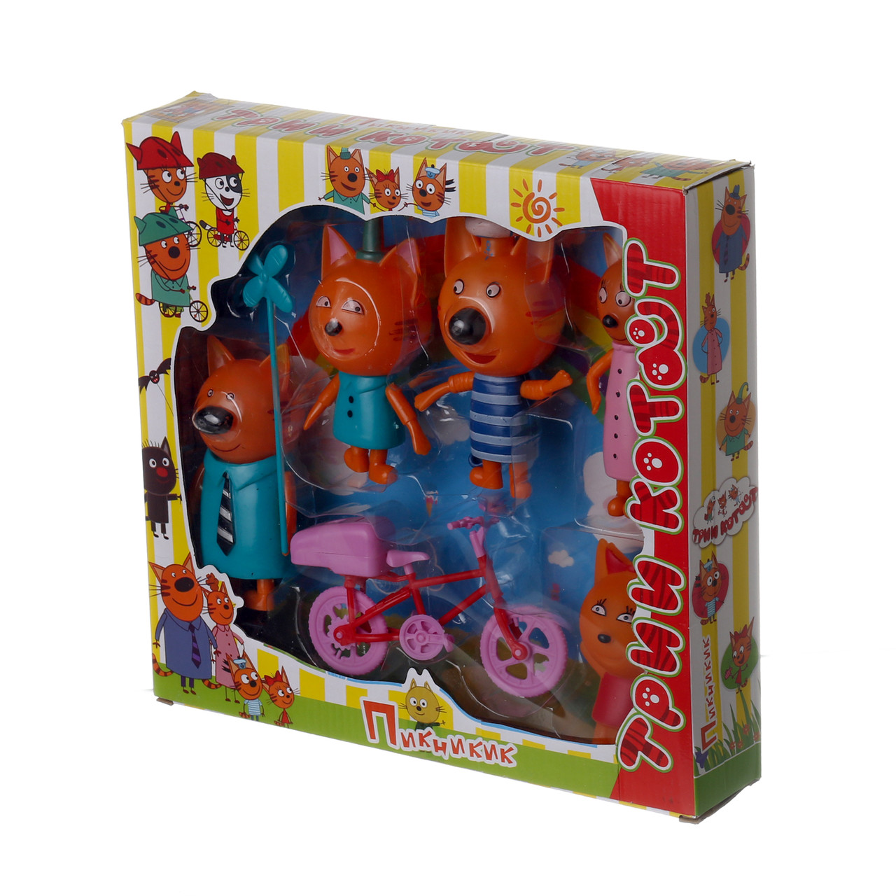 

Набор фигурок Huada Toys 651 Три кота 5 героев +велосипед (А2286)
