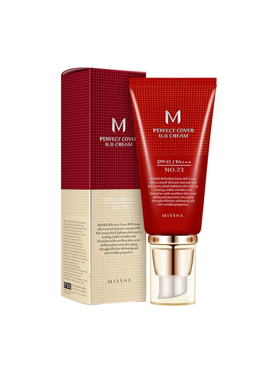 Увлажняющий и матирующий BB крем для лица Missha Perfect Cover BB Cream ...