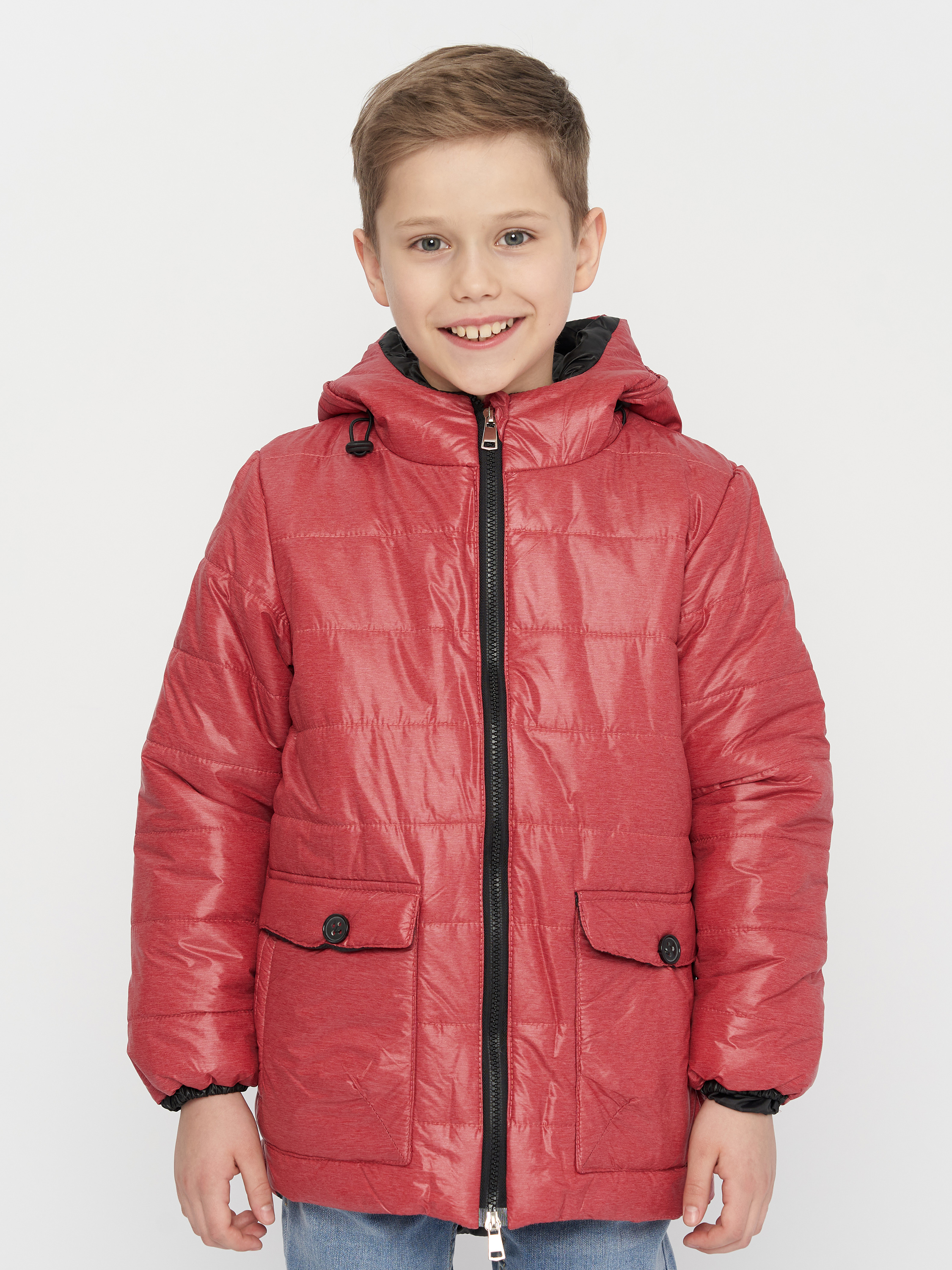 Акція на Дитяча демісезонна куртка для хлопчика Одягайко 22169 128 см Червона від Rozetka