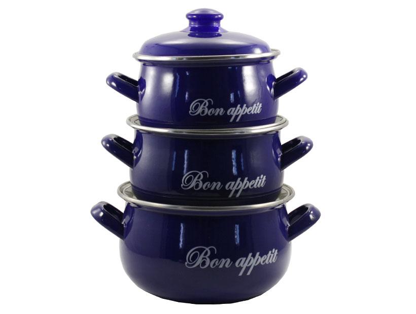 

Набор кастрюль Interos Bon Appetit Blue 6 предметов (IN-568-mg)