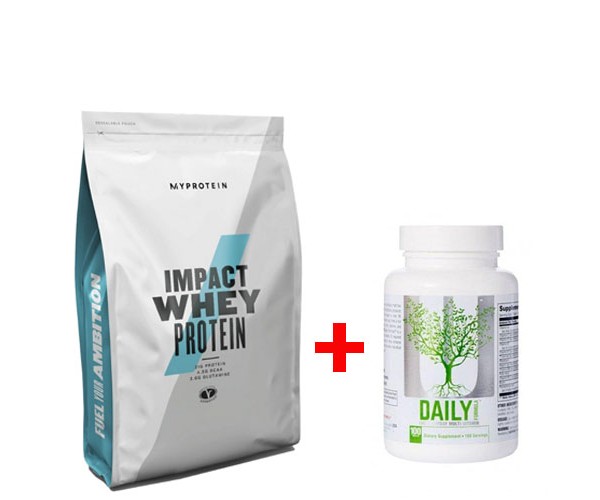 

Комплект Протеин MyProtein Impact Whey Protein, 1 кг - Ваниль + Витамины Universal Nutrition Daily Formula 100 таб (125858)