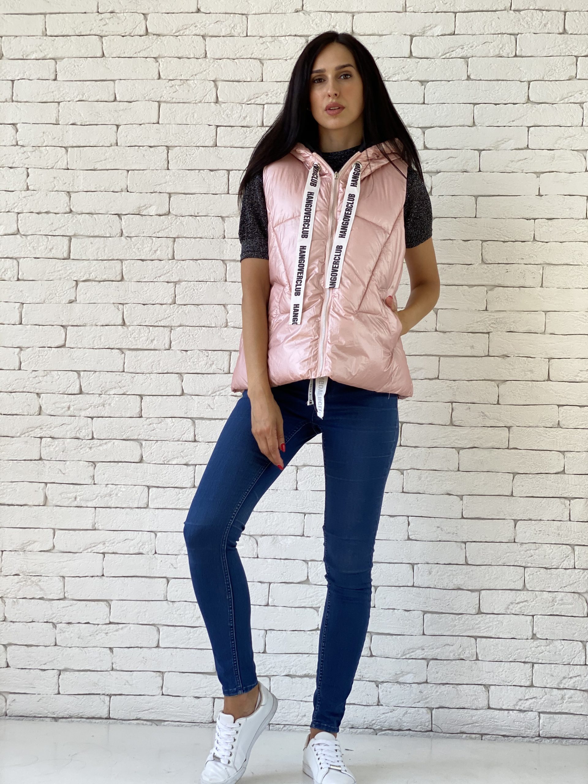 

Жилет короткий YIGELI XXL розовый