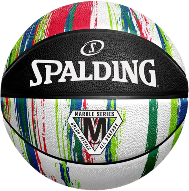 Мяч баскетбольный Spalding Marble Ball 84404Z Уни 7 Черно-бело-красный ...