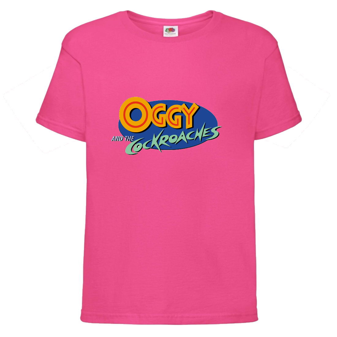 

Футболка детская Огги и тараканы (Oggy and cockroaches) розовая (top OG pnk5) 104 см