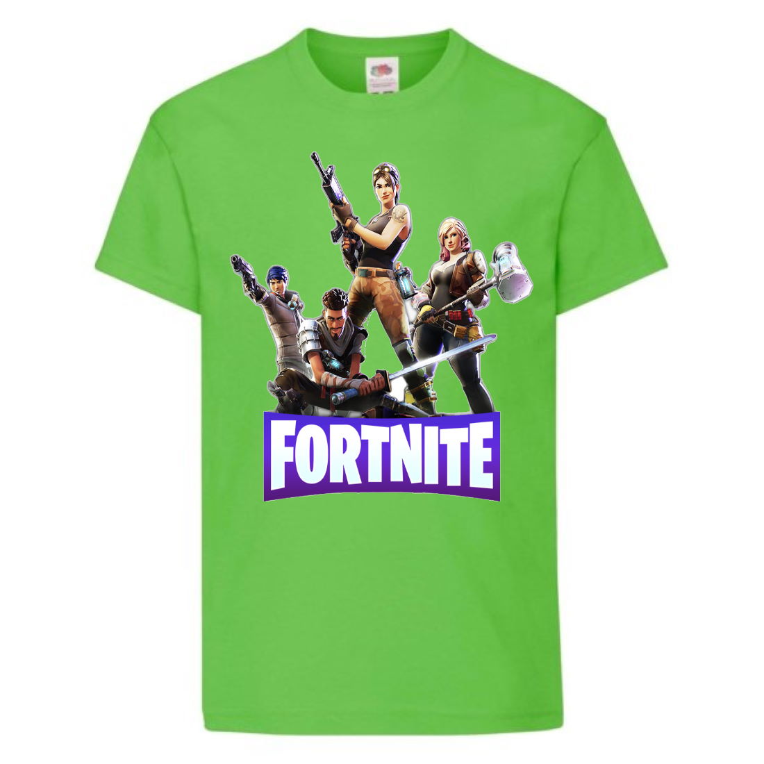 

Футболка детская Фортнайт Heroes (Fortnite) светло зеленая (FT-01) 140 см