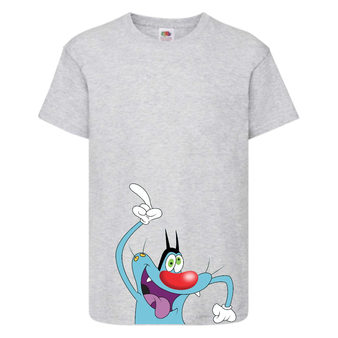 

Футболка детская Огги и тараканы (Oggy and cockroaches) серая (top OG gr4) 104 см