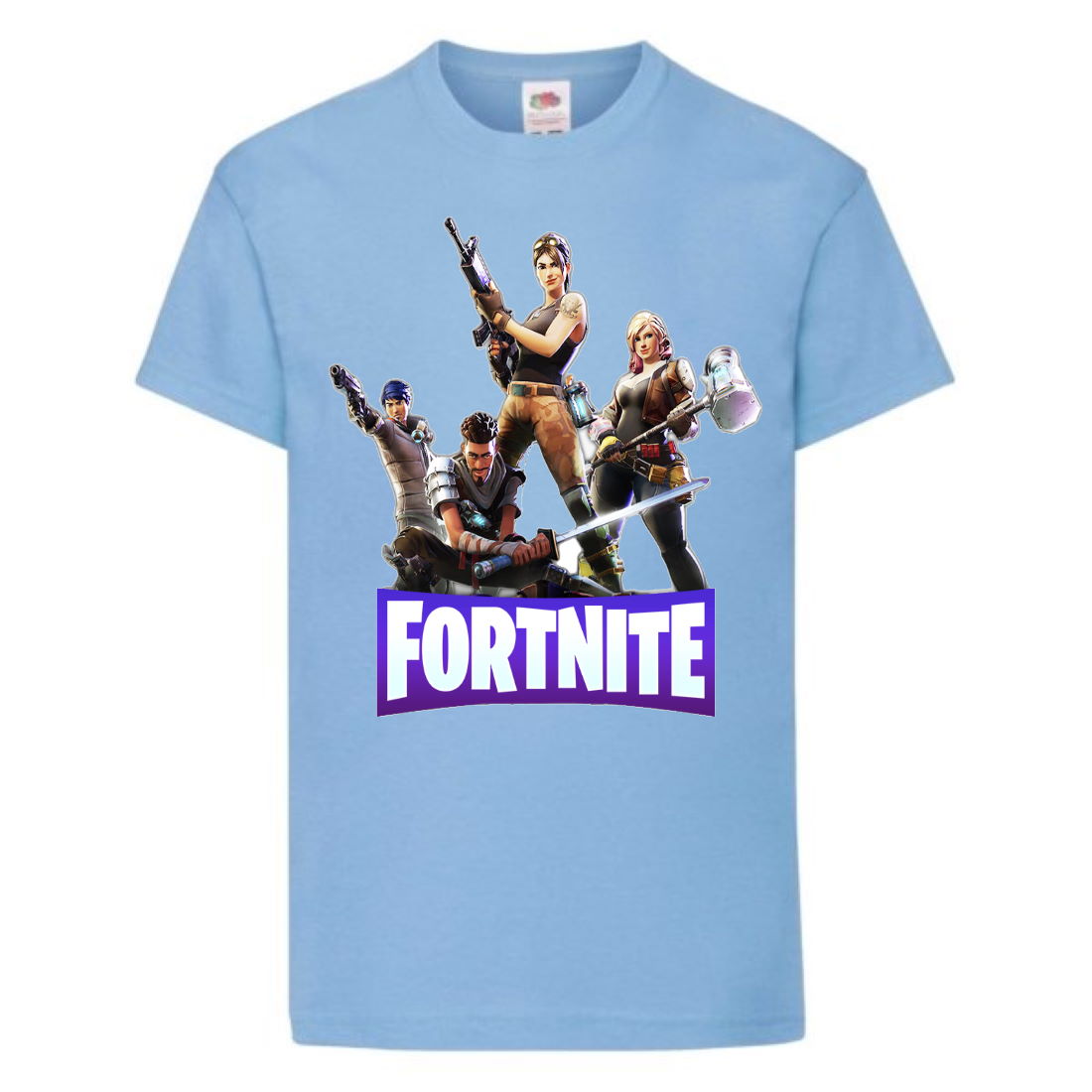

Футболка детская Фортнайт Heroes (Fortnite) светло голубая (FT-01) 140 см