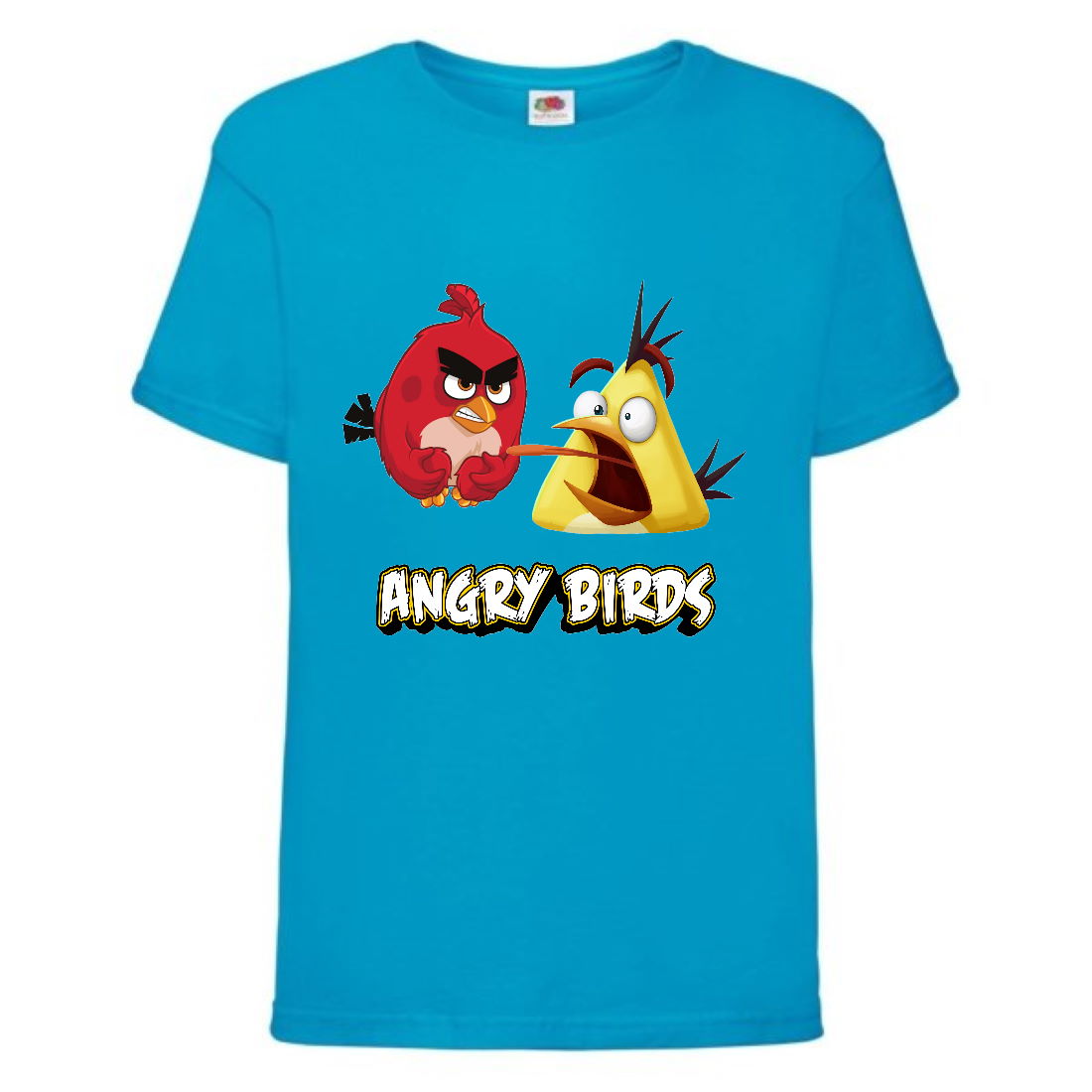 

Футболка детская Энгри Бердс (Angry Birds) голубая (AB-red&chak-blue) 104 см