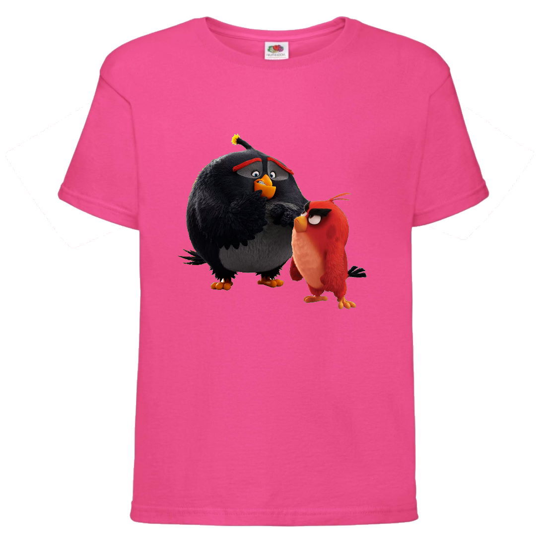 

Футболка детская Энгри Бердс (Angry Birds) розовая (AB-red&bomb-pink) 128 см
