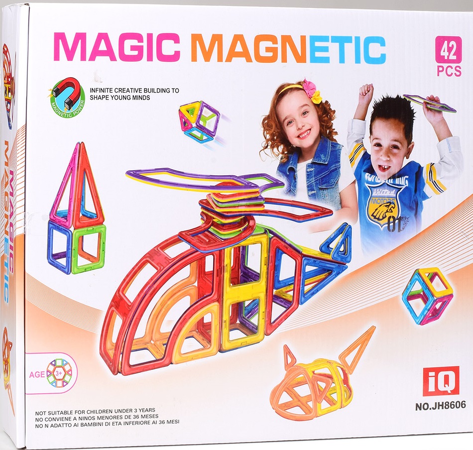 

Магнитный конструктор Вертолет Magic magnetic JH8606 42 детали