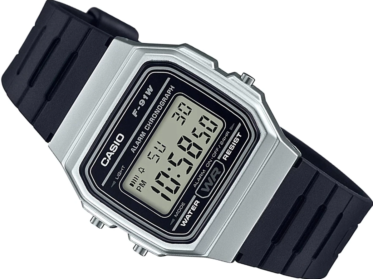 Электронные Наручные часы CASIO F-91WM-7A Серебро\черный – низкие цены ...