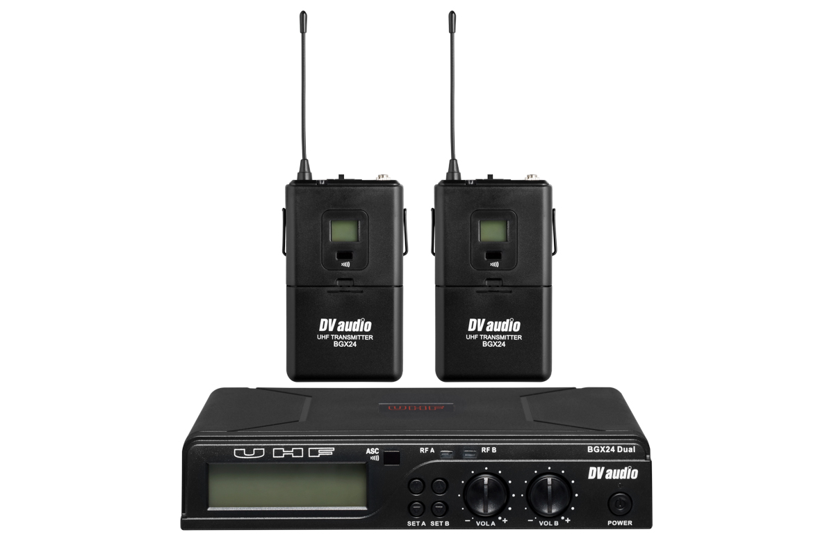 

Радиосистема DV audio с двумя поясными передатчиками и гарнитурами BGX-24-Dual