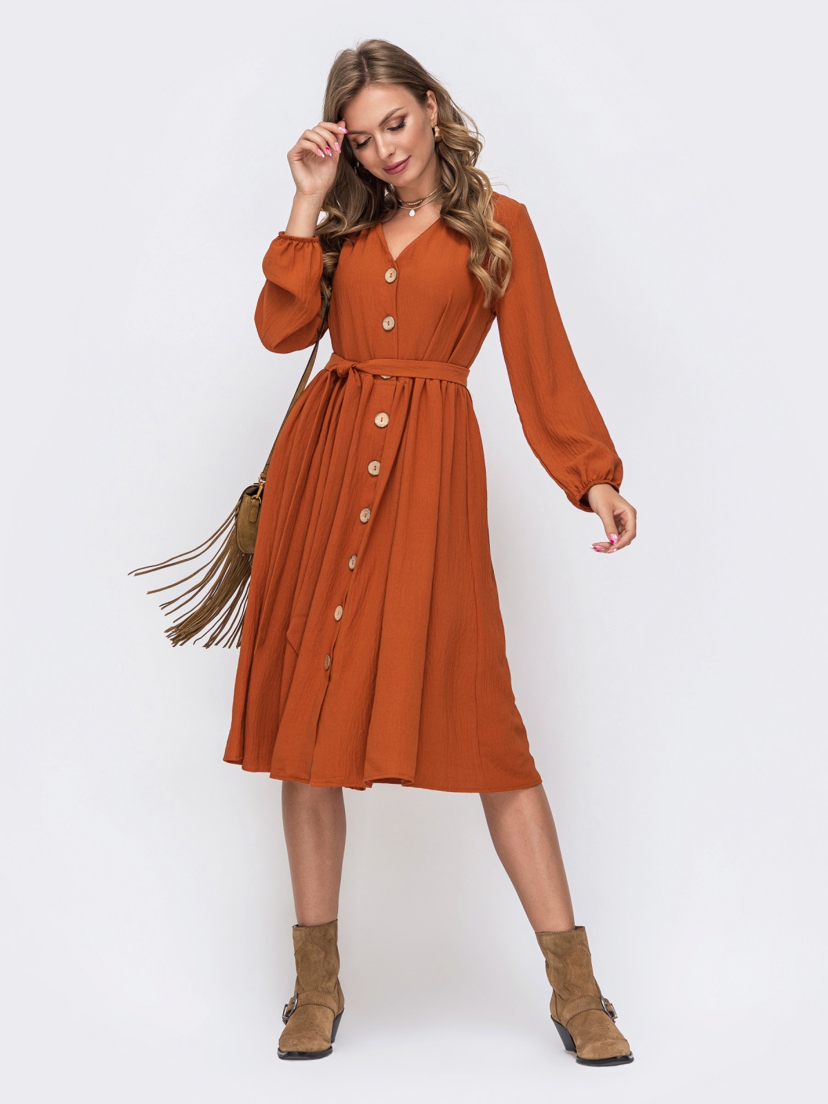

Платье Dressa 50364 42-44 Терракотовое