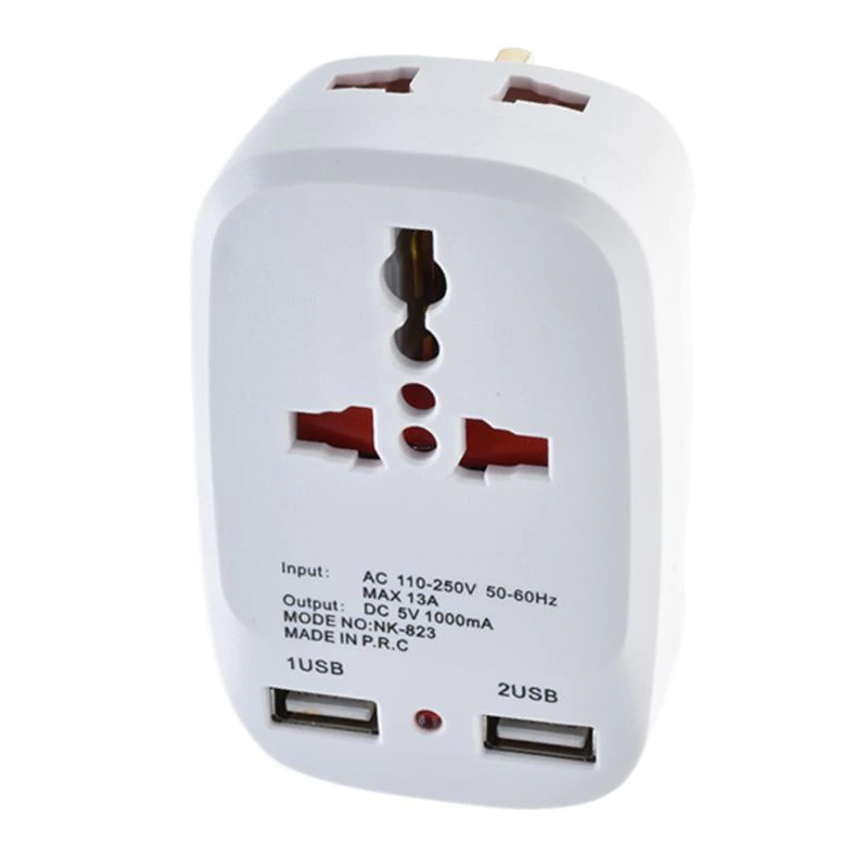 Адаптер переходник универсальный тройник с USB Kebidumei №1637 – низкие ...