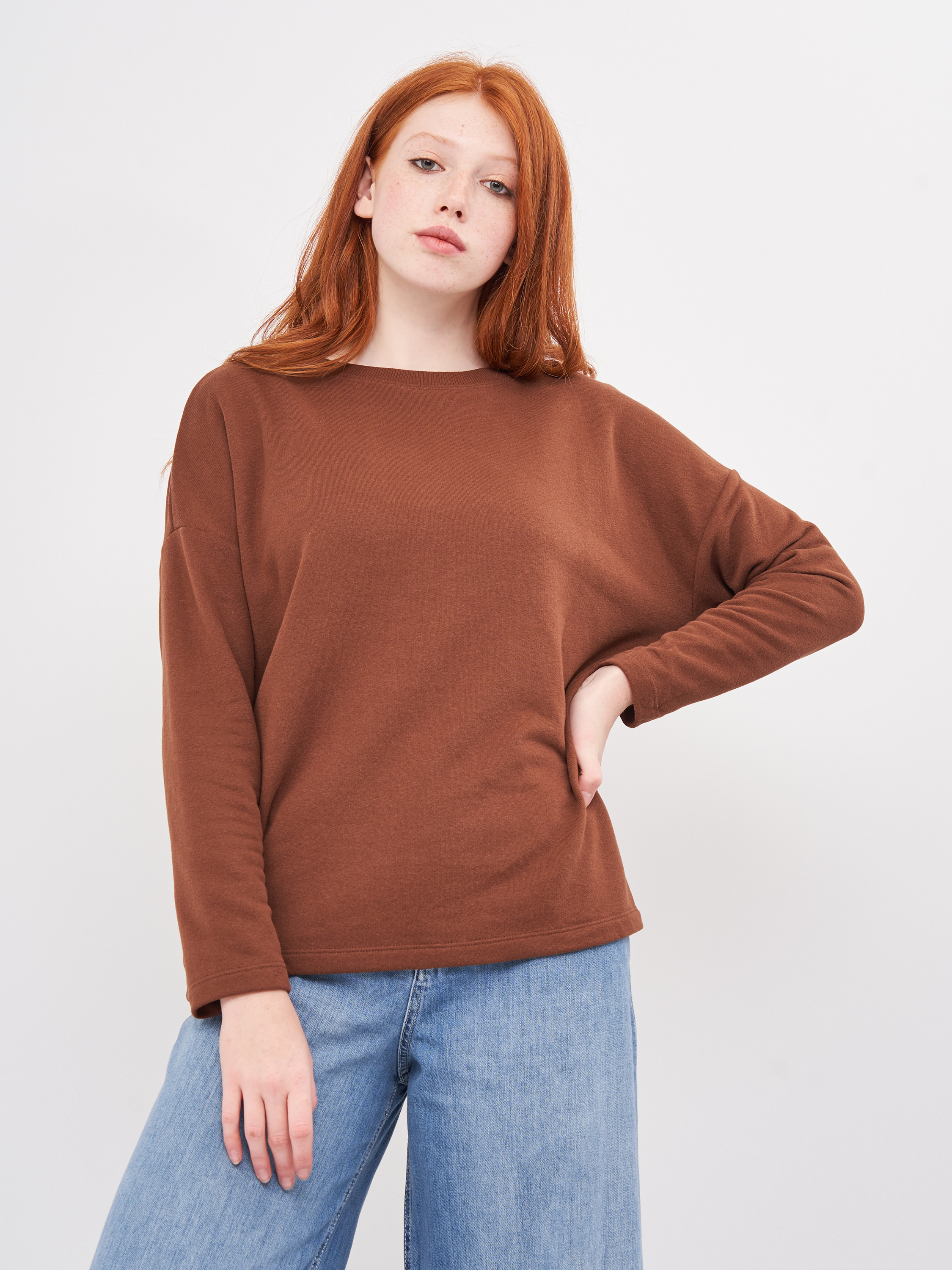 

Лонгслив Pull & Bear 9591/321/700 S Коричневый