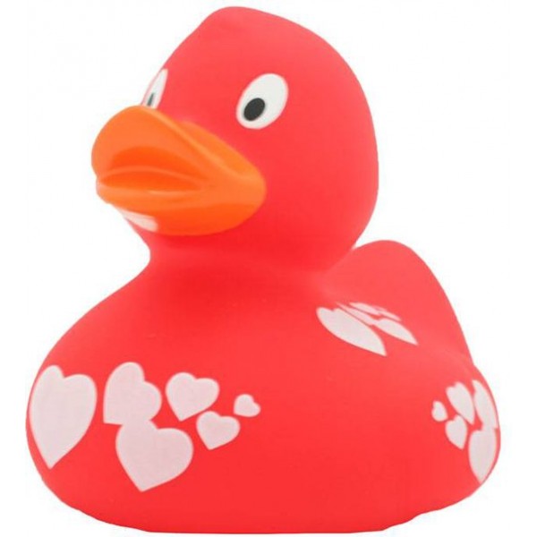 

Уточка Красная с белыми сердечками резиновая FunnyDucks арт. L2003