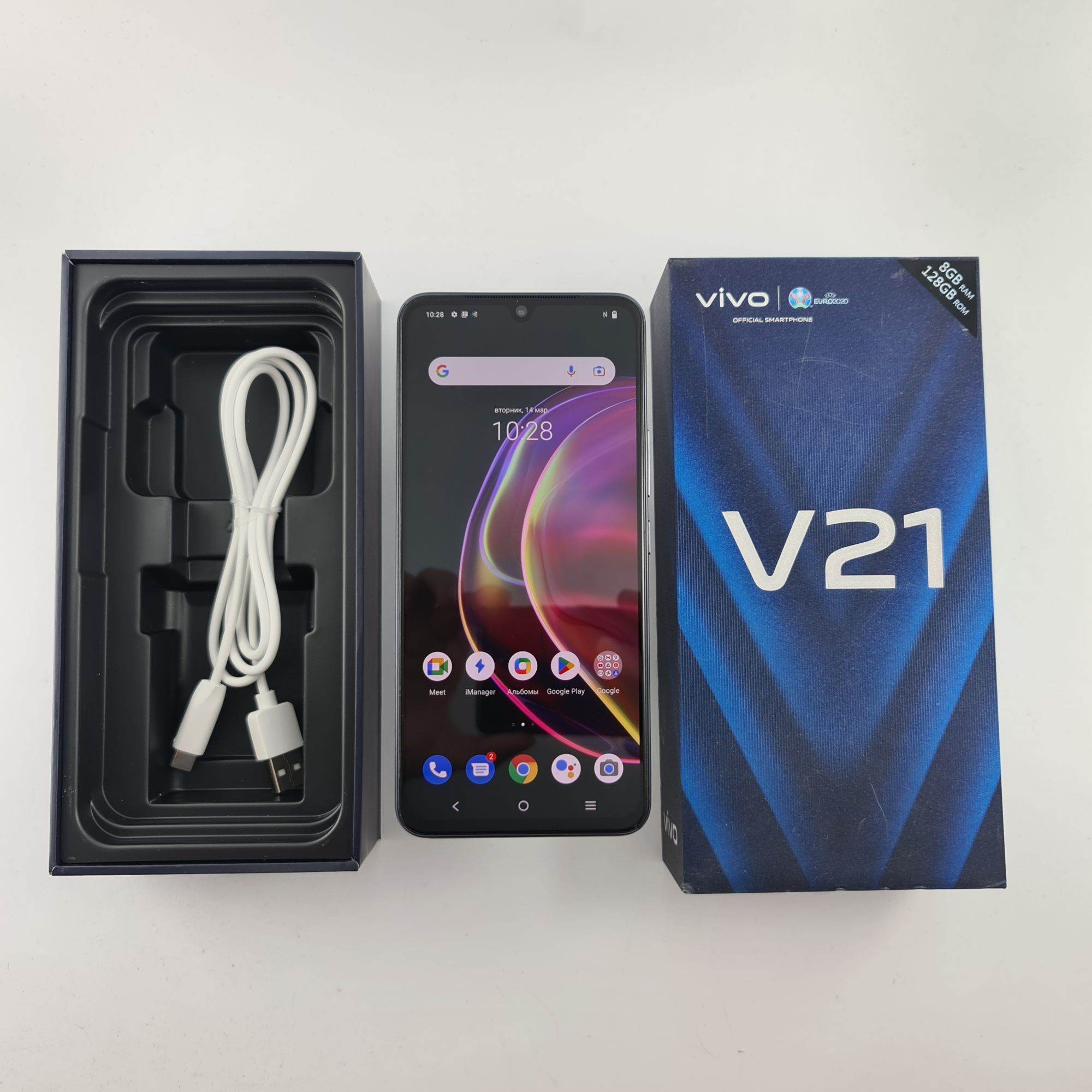 Vivo V21 128 GB Dusk Blue (2C00005700) БУ – фото, отзывы ...