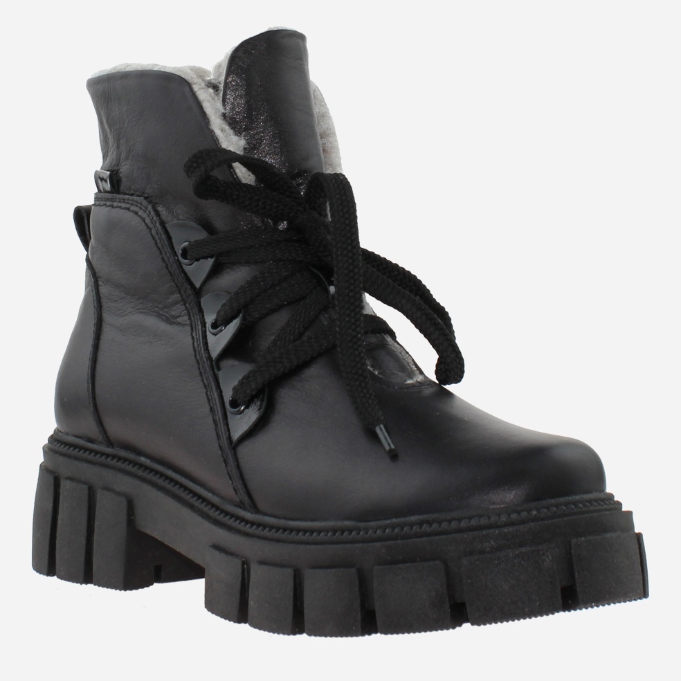 Акція на Жіночі зимові черевики високі Vira Rvастра-3 37 23.5 см Чорні від Rozetka