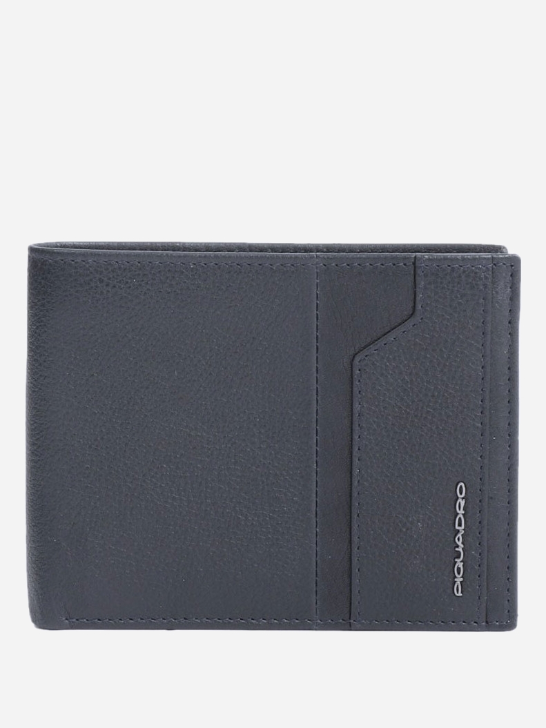 

Мужское портмоне кожаное Piquadro PU4518S105R_BLU Синее