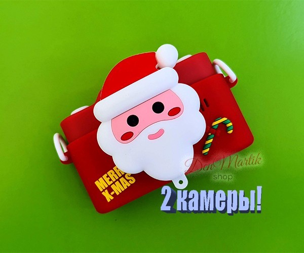 

40М Детский цифровой фотоаппарат Merry X-Mas с 2 камерами серия к НГ и Рождеству Красный Т032_R