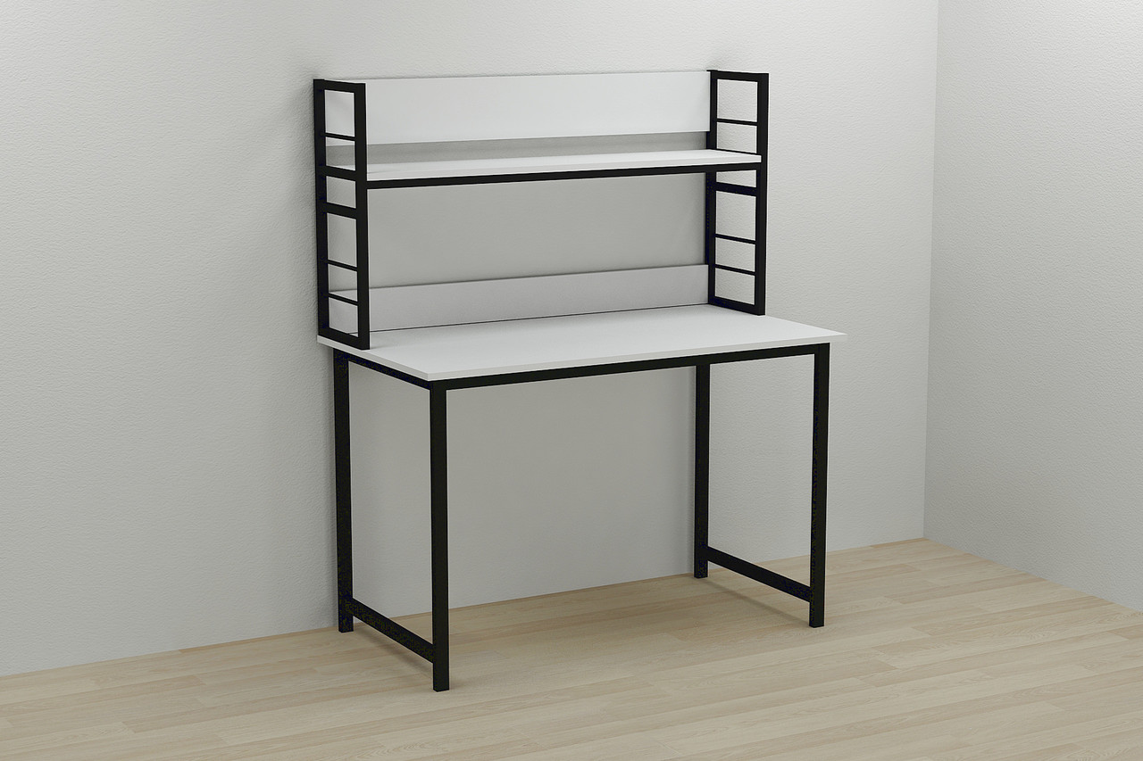 

Надстройка для стола Ferrum-decor Линкольн 60x100x28 Черный ДСП Белое