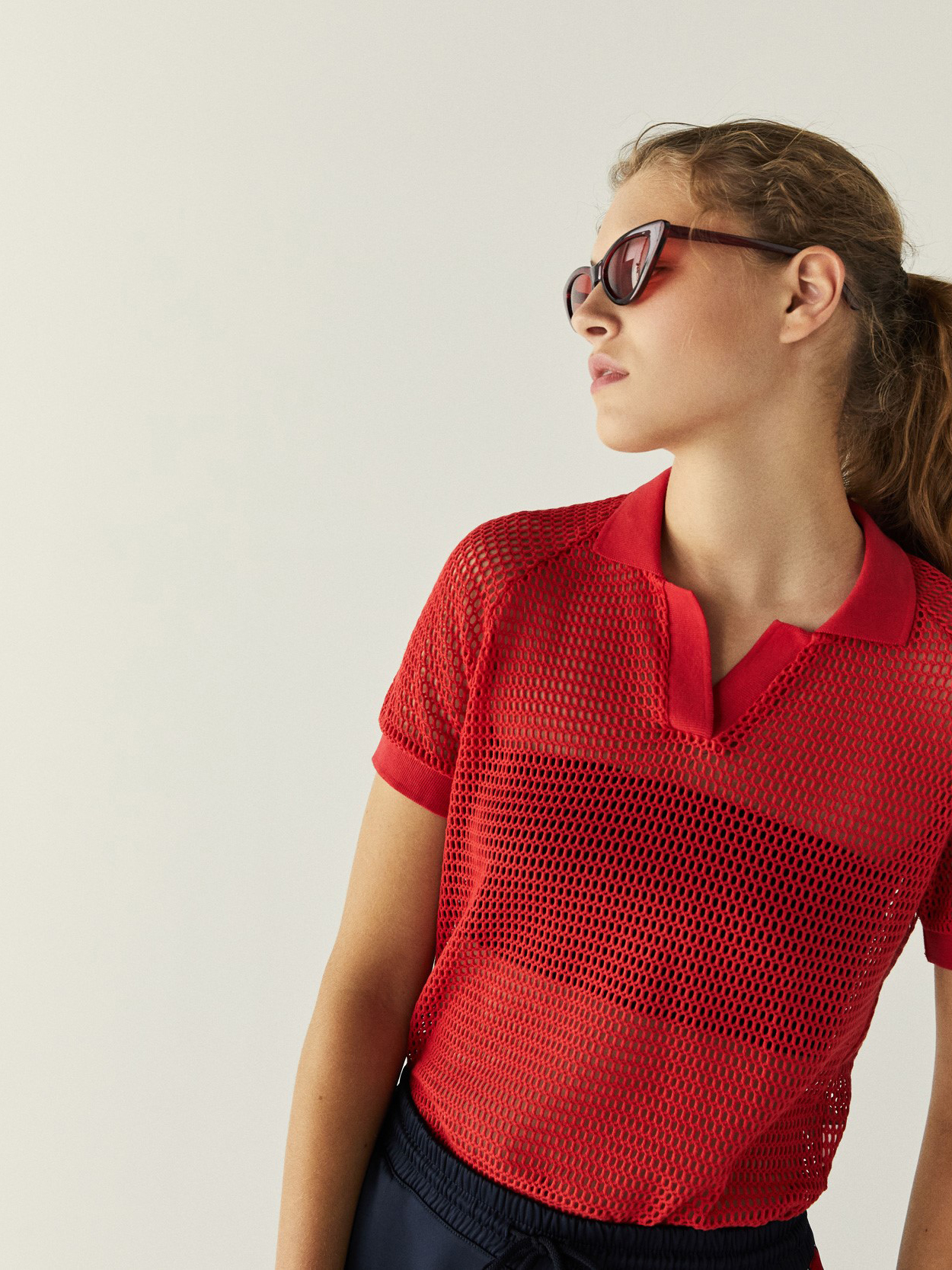 

Поло Bershka 07368315600 S Красное