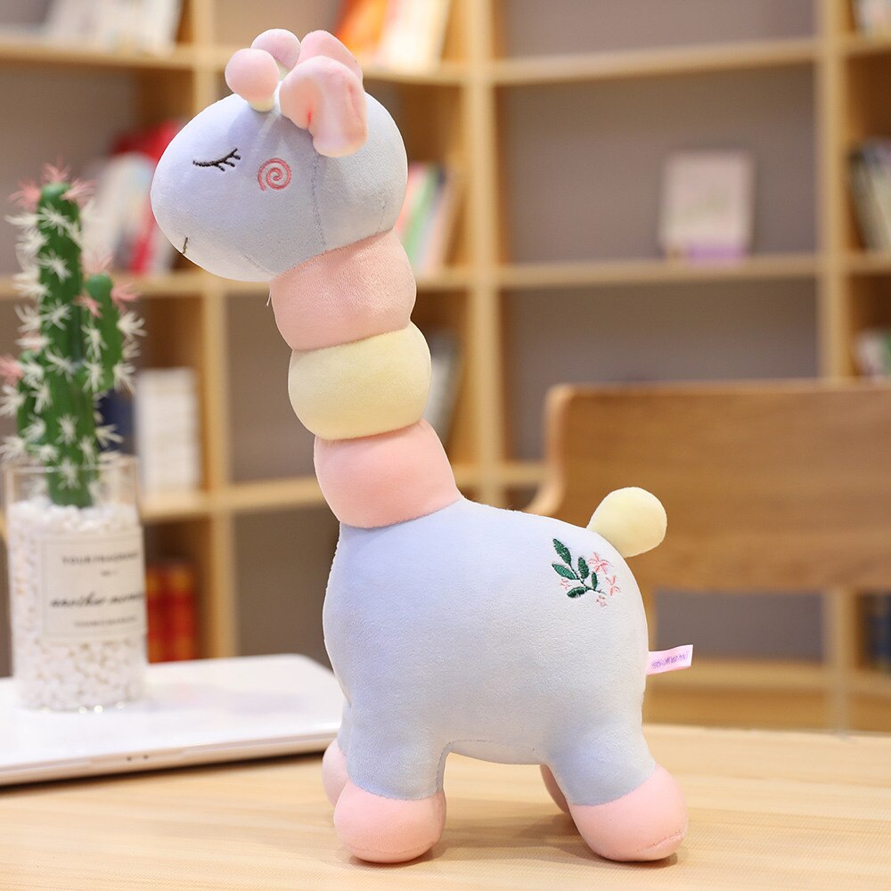 Мягкая Плюшевая Игрушка Plush Жираф с шариками на шее Голубой 36 см ...