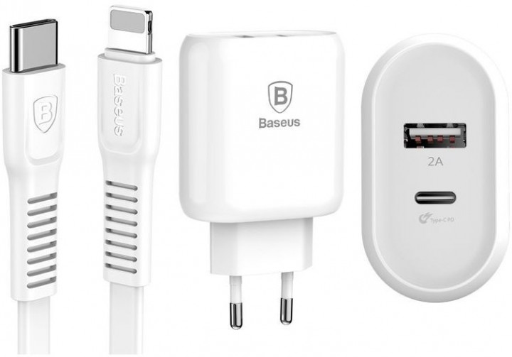 

Мережева зарядка Baseus Bojure Charger Type-C USB Max 32W White (XX-0013)