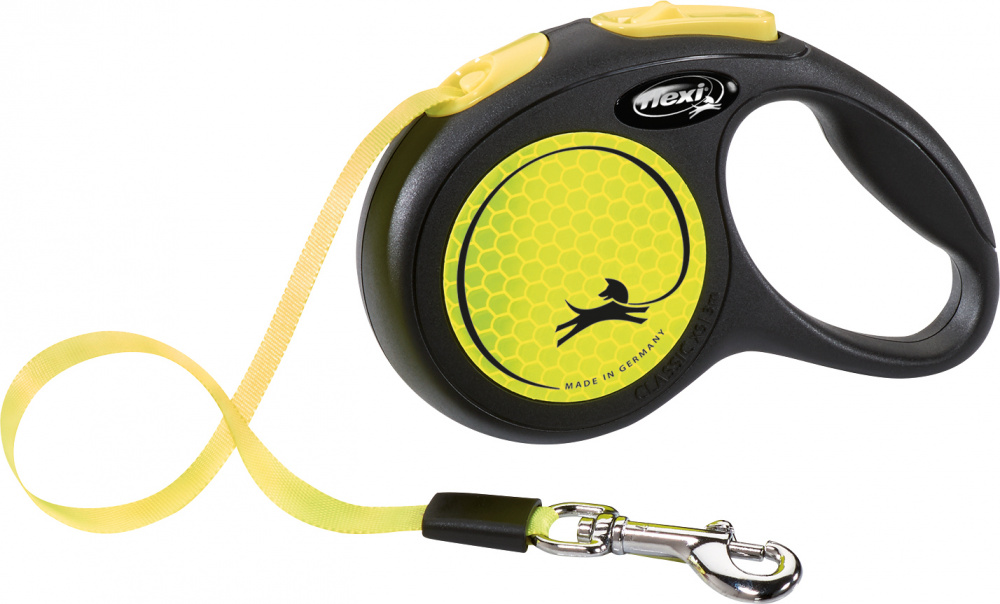 

Поводок рулетка Flexi New NEON XS 3м до 12кг неоновый желтый (TX-209301)