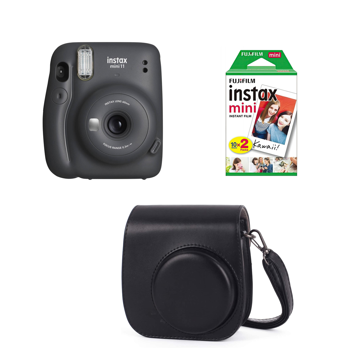 Камера моментальной печати Fujifilm Instax Mini 11 Black / Чехол черный ...
