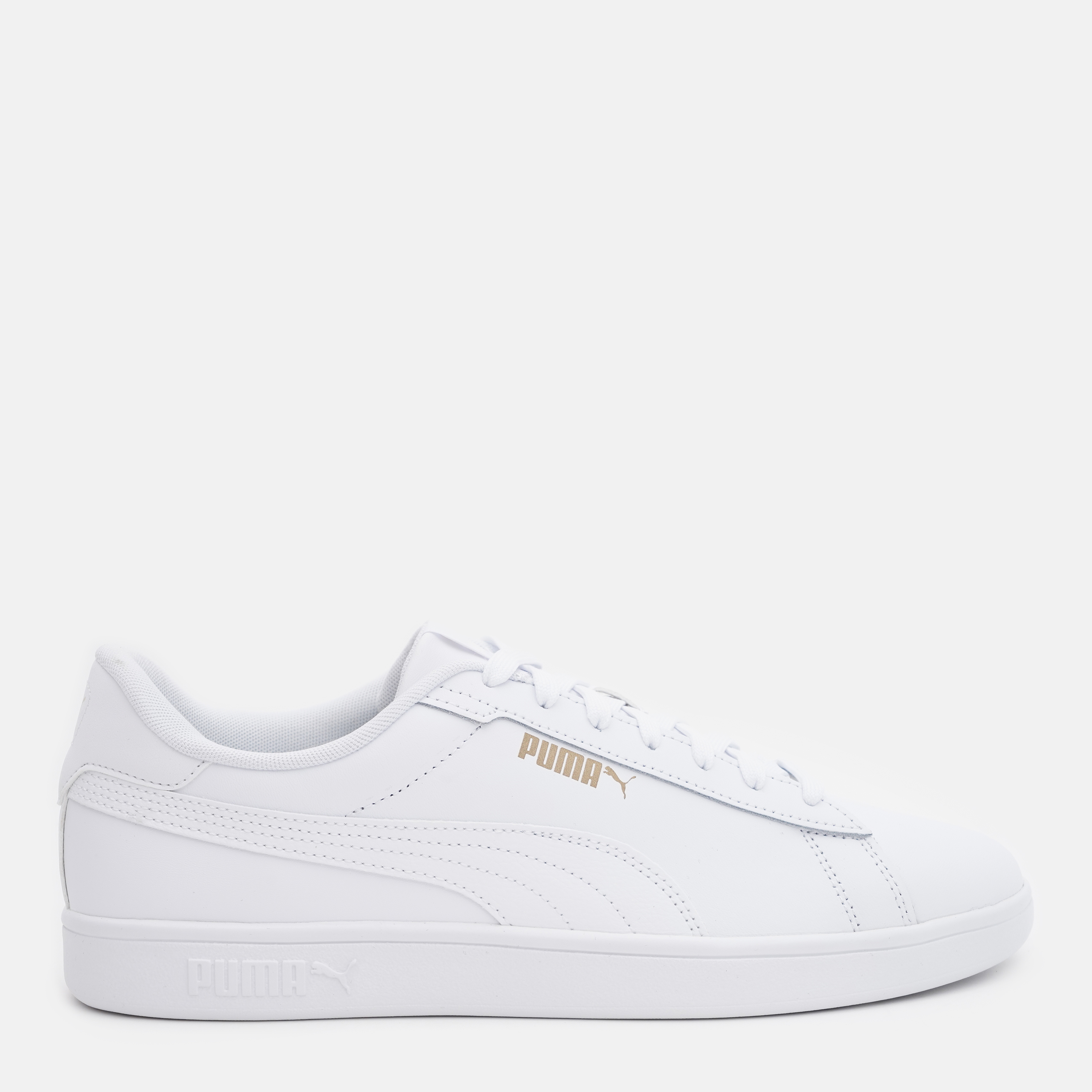 Акція на Чоловічі кеди низькі Puma Smash 3.0 L 39098701 46 (11UK) 30 см White-White-Gold від Rozetka