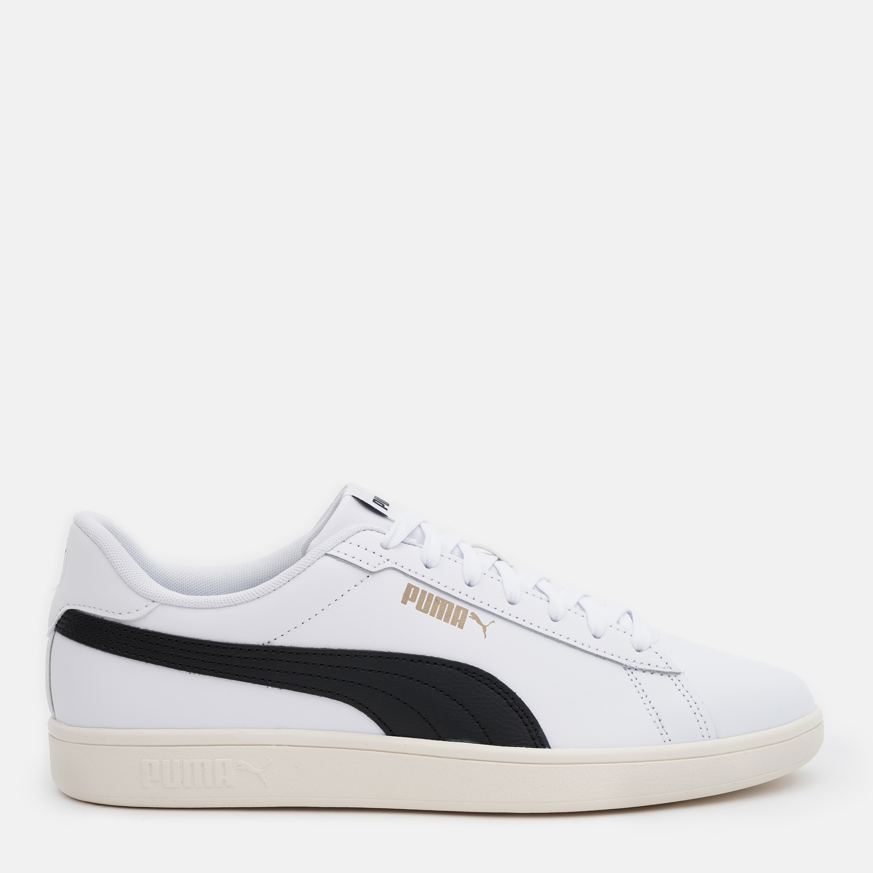 Акція на Чоловічі кеди низькі Puma Smash 3.0 L 39098703 46 (11UK) 30 см White-Black-Gold-Frosted Ivory від Rozetka