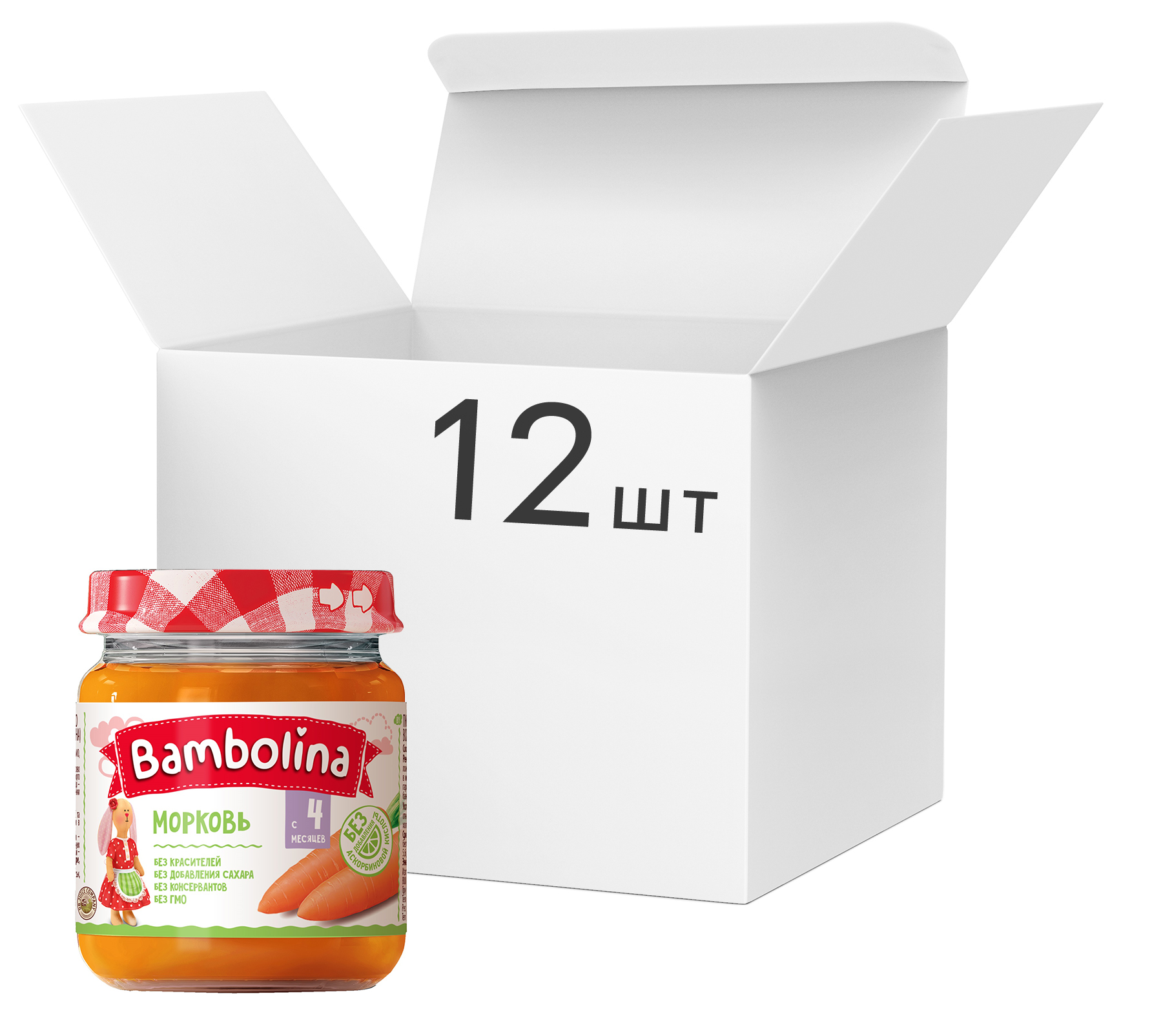 

Упаковка пюре Bambolina Морковного 100 г х 12 шт (4813163004411)