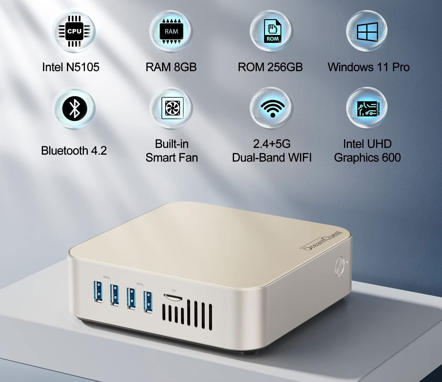 Настольный Мини-ПК DreamQuest Pro Mini PC N5105, Intel до 2,9