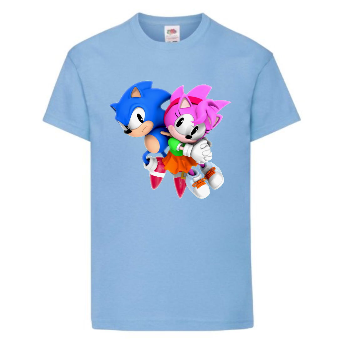 

Футболка детская Соник и Эми (SONIC) голубая (snc sbl-04) 104 см