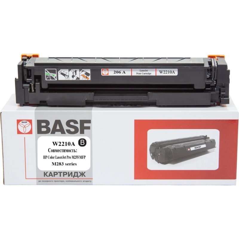 Картридж BASF HP CLJ M255, MFP M282/M283 W2210A Black, without chip ...
