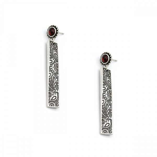 

Серьги-пусеты Скифская Этника Гаивка burgundy 115044657-7