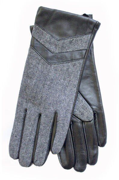 

Комбинированные женские серые перчатки Shust Gloves