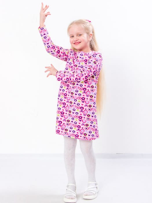 Акція на Дитяче плаття для дівчинки Носи своє 6004-043 116 см Сердечка рожеві (p-9468-100016) від Rozetka