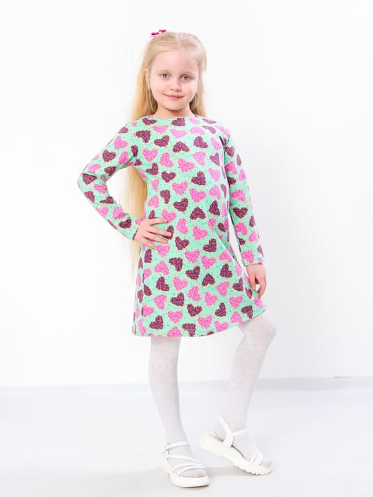 Акція на Дитяча сукня для дівчинки Носи своє 6004-043 134 см Серця м'ята (p-9468-100021) від Rozetka