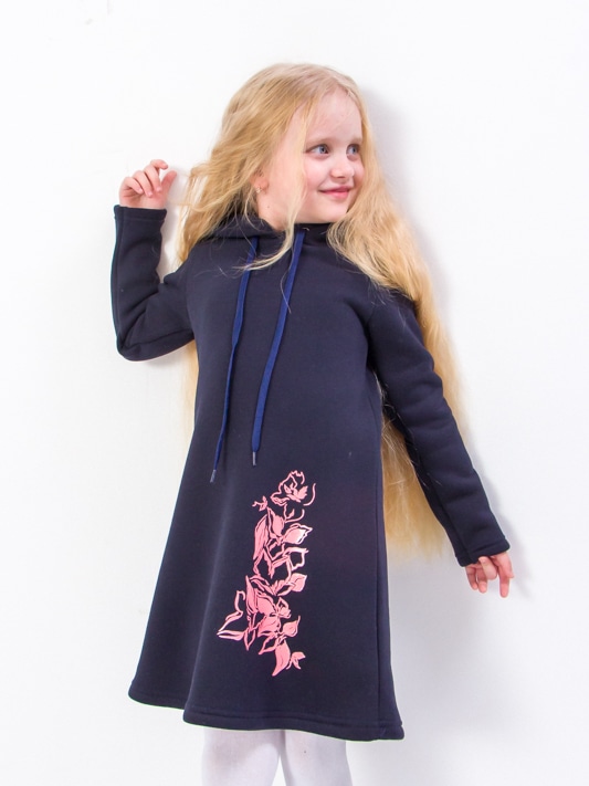 Акція на Дитяче плаття для дівчинки Носи своє 6182-025-33 122 см Чорно-сині квіти (p-7396-93232) від Rozetka