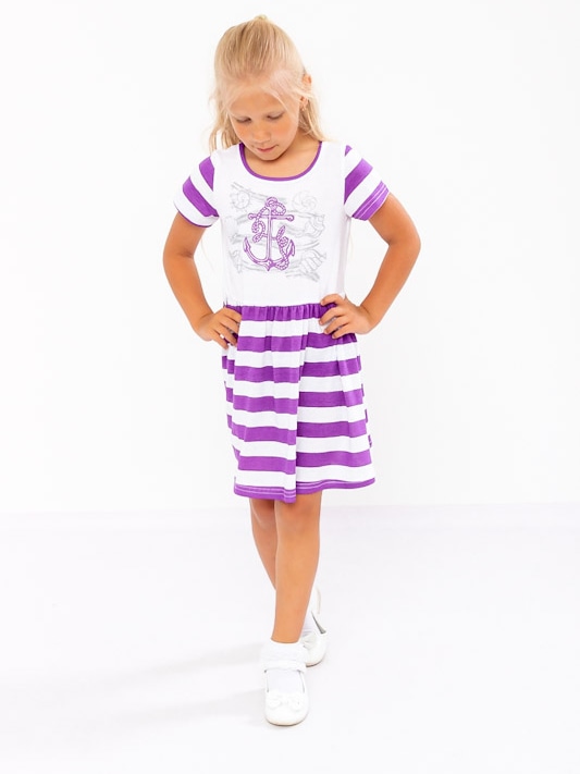 Акція на Дитяче літнє плаття для дівчинки Носи своє 6118-002-33 116 см Якір фіолетовий (p-4791-43699) від Rozetka