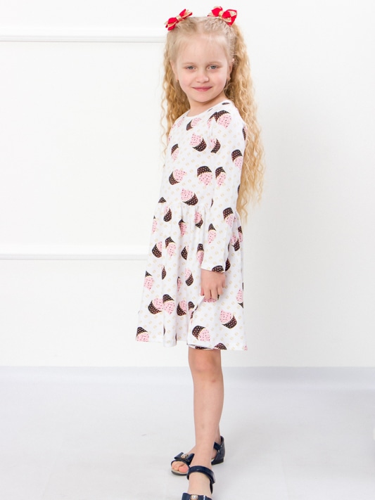 Акція на Дитяче плаття для дівчинки Носи своє 6117-043 122 см Тістечко біле (p-3532-70228) від Rozetka