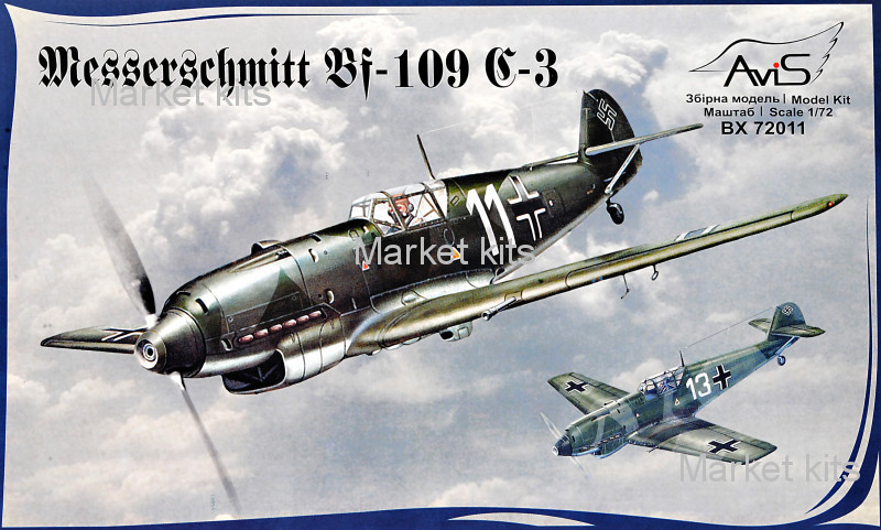 

AV72011 Messerschmitt Bf-109C-3 WWII German fighter 1:72 Avis (AV72011)