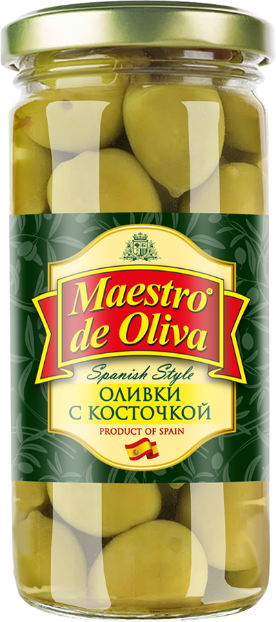 Оливки с косточкой Maestro de Oliva Spanish Style 240 г (8436024297775 ...